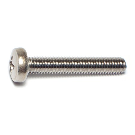 Midwest Fastener M5-0.80 x 30 mm Phillips Pan Machine Screw, Plain A2 Stainless Steel, 100 PK 55066